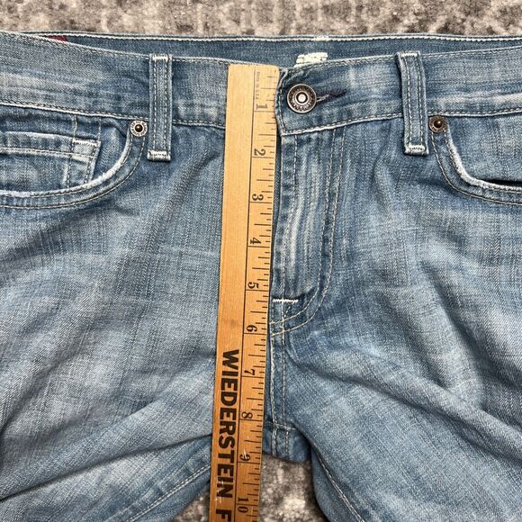 7 For All Mankind Flare Jeans Womens Size 30 Medium Wash Stretch Denim 30x32 USA - Picture 5 of 12